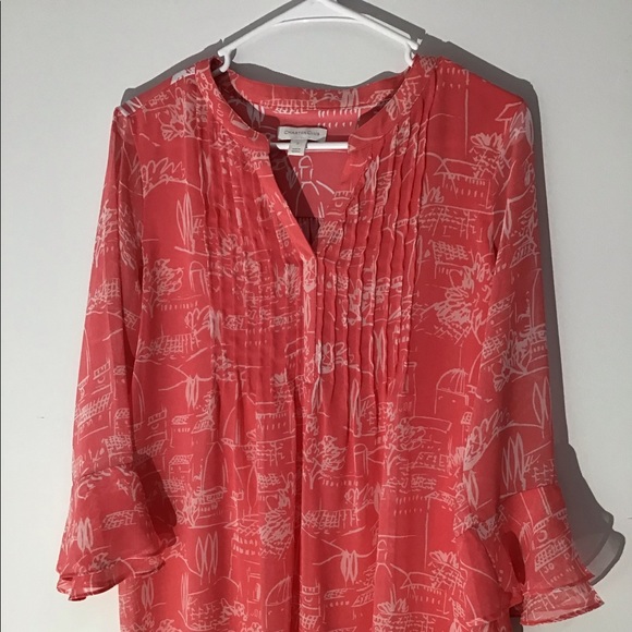 Charter Club ruffled sleeve Top, size S. - Picture 1 of 7